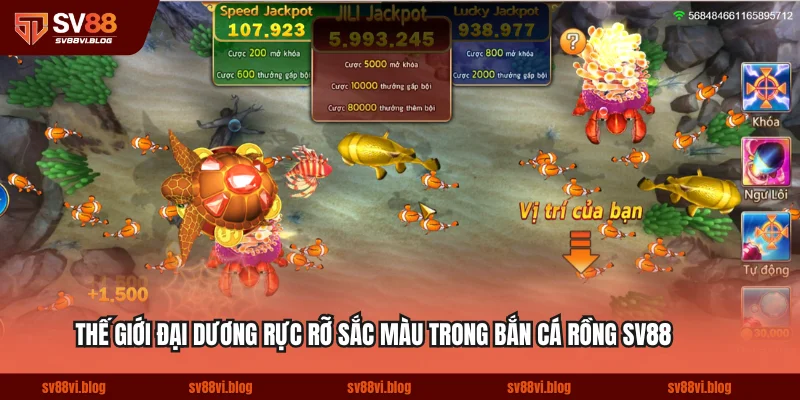 Thế giới đại dương rực rỡ sắc màu trong bắn cá rồng SV88