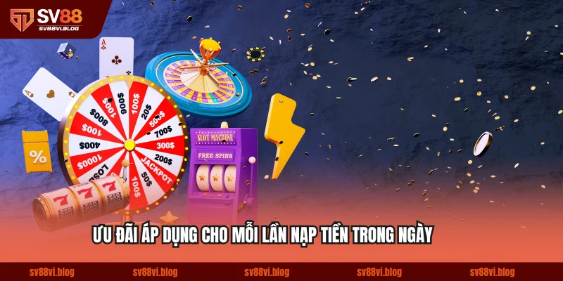 Ưu đãi áp dụng cho mỗi lần nạp tiền trong ngày
