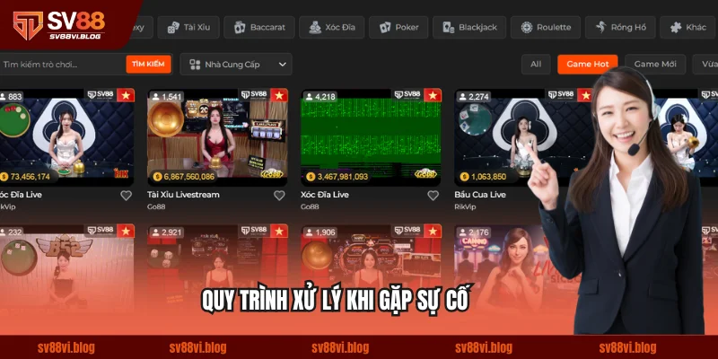 Quy trình xử lý tài khoản gặp sự cố
