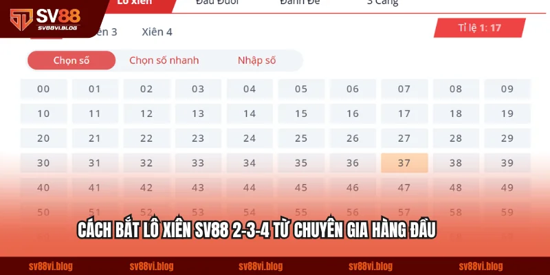 Cách Bắt Lô Xiên SV88 2-3-4 Từ Chuyên Gia Hàng Đầu